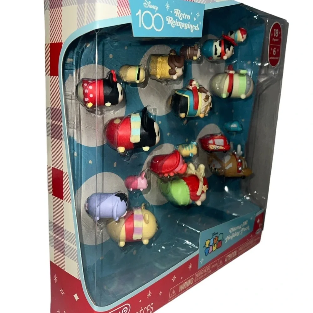 Tsum Tsum Disney 100 Retro Reimagined Holiday Pack (18) Figures NIB 2023 - Picture 11 of 13